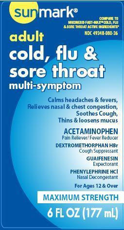 adult cold, flu and sore throat packaging