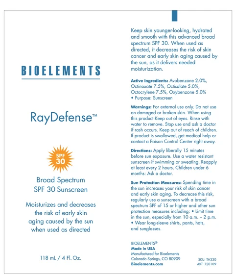 Ray DefenseSPF 30 Sunscreen 포장