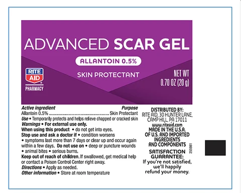 Rite Aid Advanced Scar Gel packaging