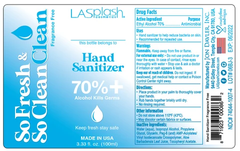 Hand Sanitizer packaging
