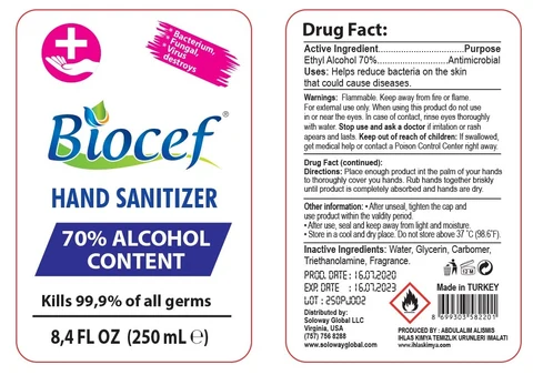 Biocef Hand Sanitizer 포장