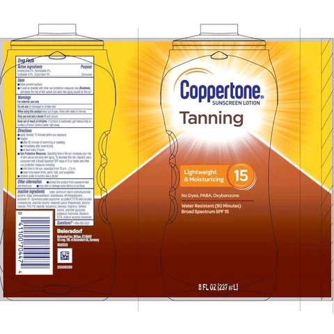 Coppertone Tanning Sunscreen SPF 15 포장