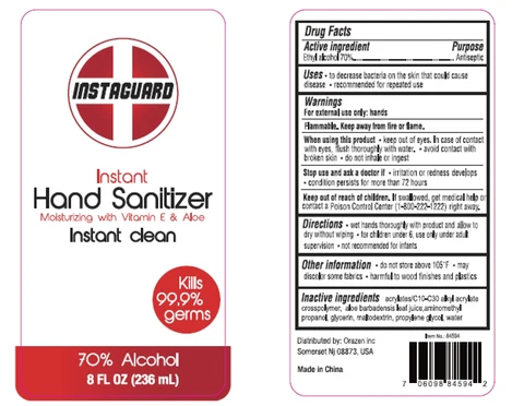 Hand Sanitizer packaging