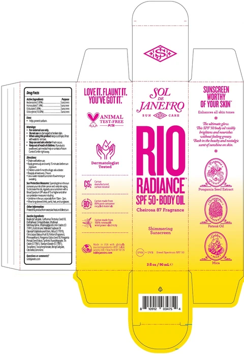 Sol de Janiero Rio Radiance SPF 50 Body 포장