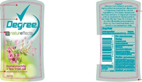 Degree Nature Effects Honeysuckle and Tea Tree OilAntiperspirant and Deodorant 포장