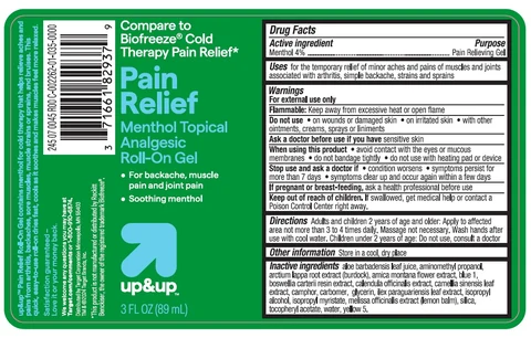 Target Up and Up Pain Relief Menthol Topical Analgesic Roll-On packaging