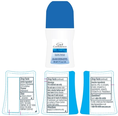 AVON Cool Confidence Powder EssenceRoll-On Anti-Perspirant Deodorant 포장