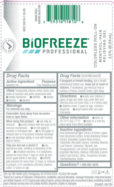 Biofreeze Professional Colorless Roll-On 포장