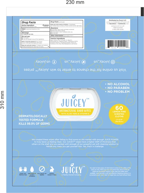 Juicey Antibacterial Wipes 포장