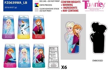 Hand Sanitizer Frozen 6 packFrozen 6pack packaging