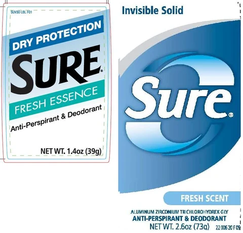 Sure Invisible Solid Fresh Scent 포장