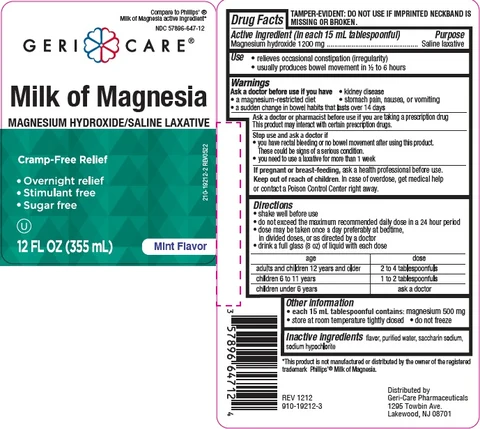 MILK OF MAGNESIA MINT 포장
