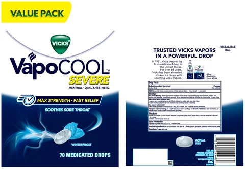 Vicks VapoCOOLSevere WINTERFROST 포장