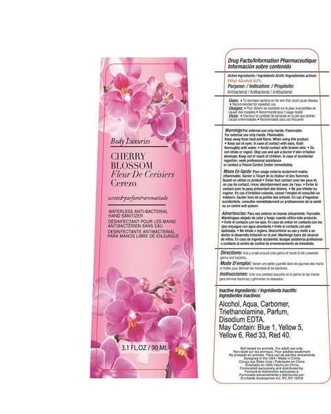 Body Luxuries Cherry Blossom Waterless Anti-bacterial Hand Sanitizer 포장