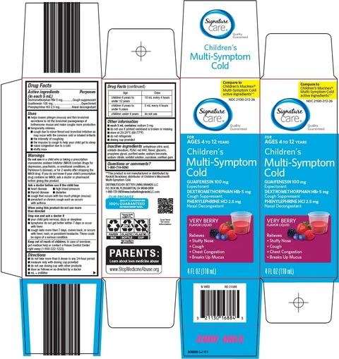 Signature Care Childrens Multi Symptom Cold 포장
