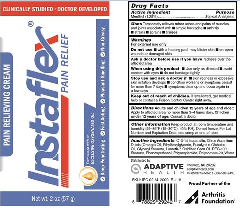 Instaflex Pain Relief Cream packaging