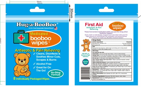 Hug a BooBoo Medicated booboo Wipes 포장