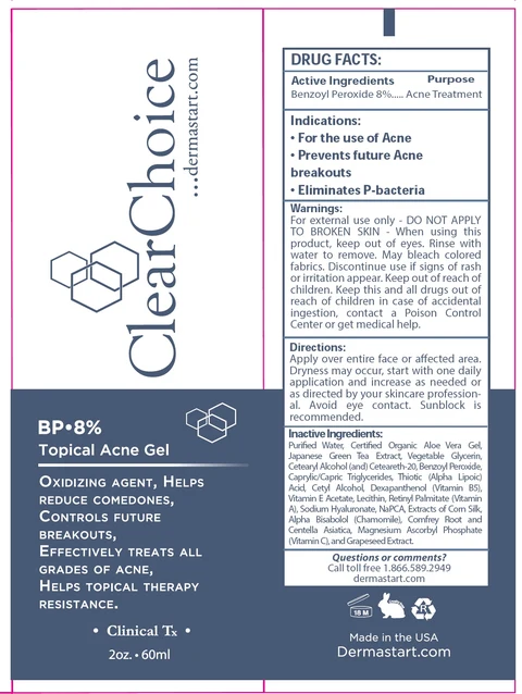 Clear Choice BP 8 Topical Acne packaging