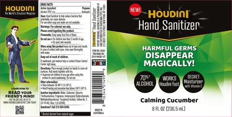 Houdini Hand Sanitizer Calming Cucumber 포장