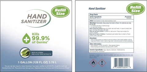 Hand Sanitizer With Glycerin and Aloe Vera packaging