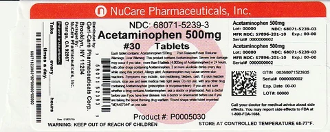 Acetaminophen packaging
