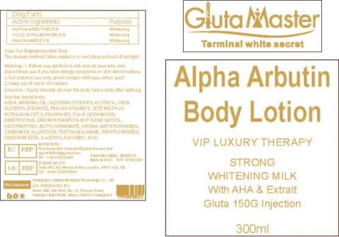 Brightening BodyLotion packaging