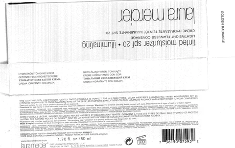 Tinted Moisturizer SPF-20 Golden Radiance packaging