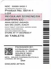 Regular Strength Aspirin EC 포장