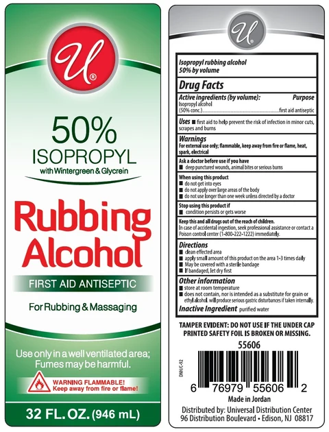Universal 50% Rubbing Alcohol with Wintergreen and Glycerin 포장