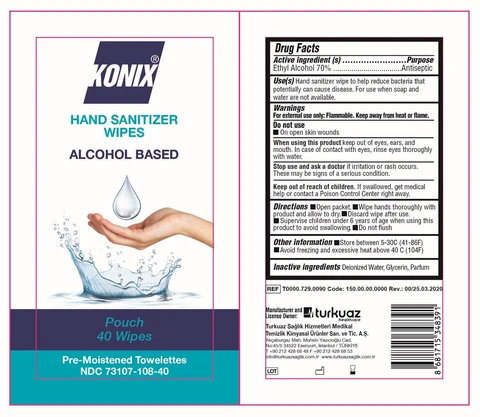 Konix 40 wipes pouch