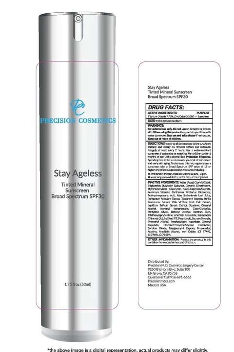 Stay Ageless Tinted Mineral Sunscreen Broad Spectrum SPF 30 packaging