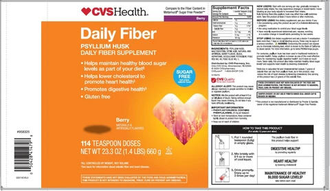 CVS Health Natural Daily Fiber Sugar FreeNatural Fiber 포장