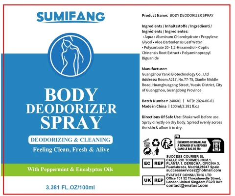 BODY DEODORIZERSPRAY 포장