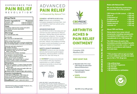 CBDMEDIC Arthritis Aches and Pain Relief packaging