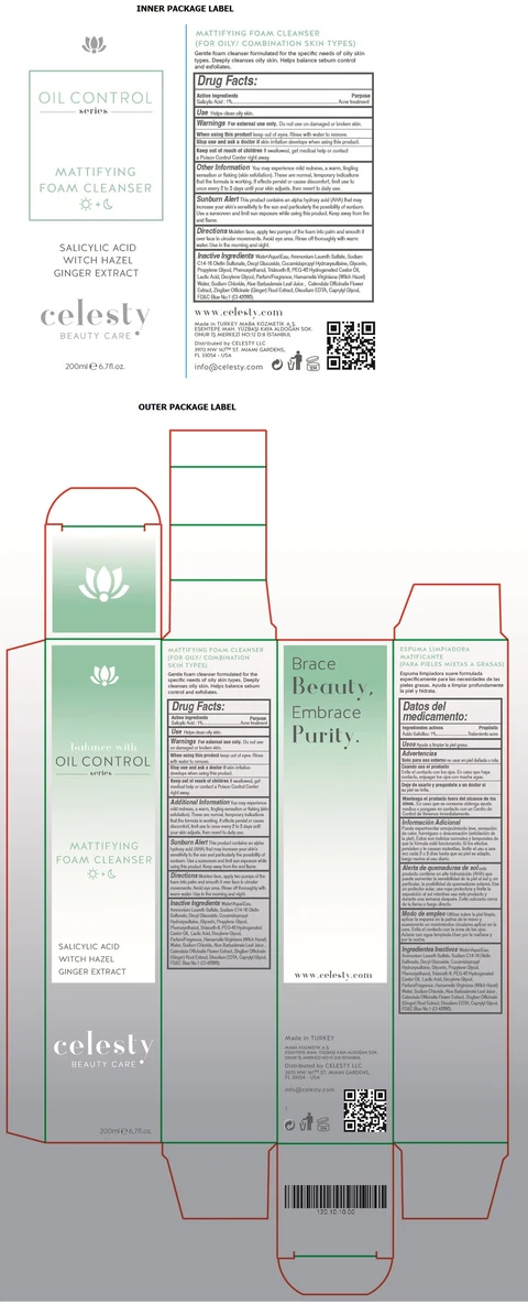 CelestyOil Control Series Mattifying Foam Cleanser 포장