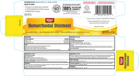 Winco Hemorrhoidal packaging