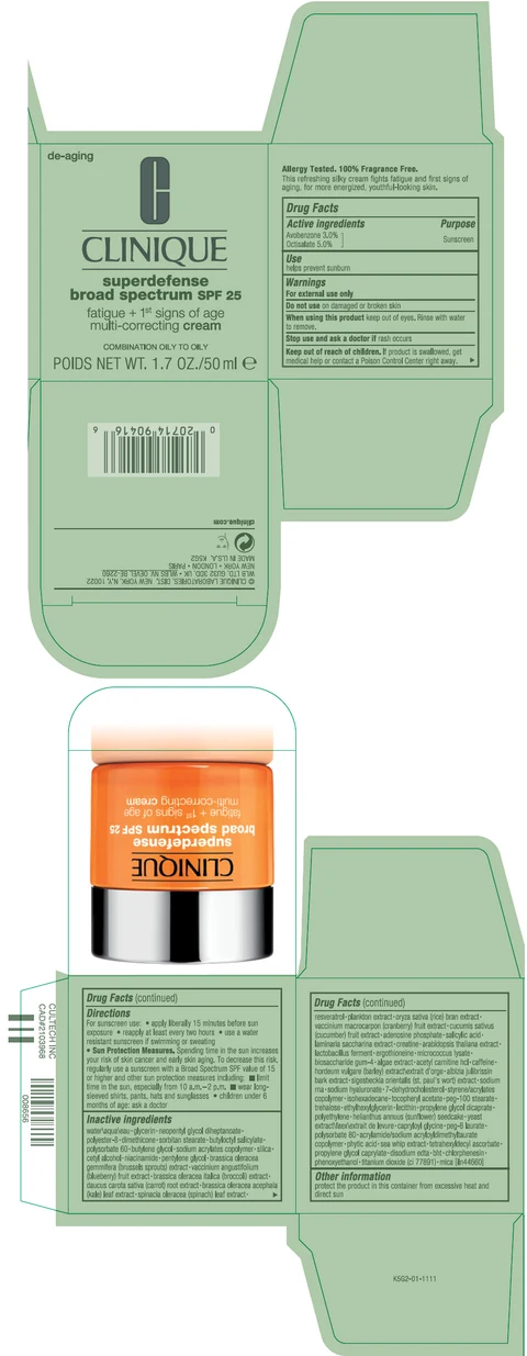 SUPERDEFENSE BROAD SPECTRUM SPF 25 FATIGUE plus 1ST SIGNS OF AGE MULTI-CORRECTING 포장