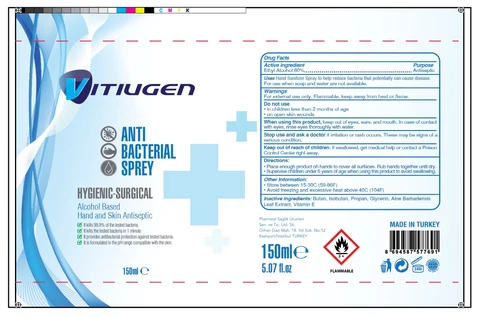 Vitiugen Anti Bacterial Sprey packaging