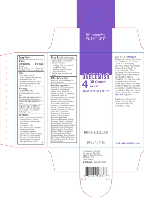 Principal Display Panel - UNBLEMISH Oil Control Lotion Carton Label