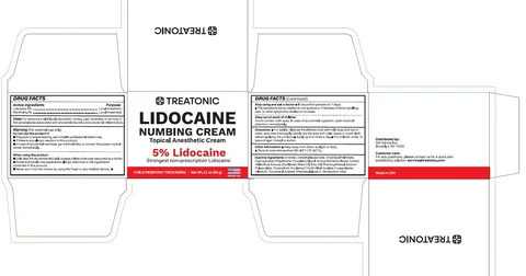 Treatonic Lidocaine Numbing Cream packaging