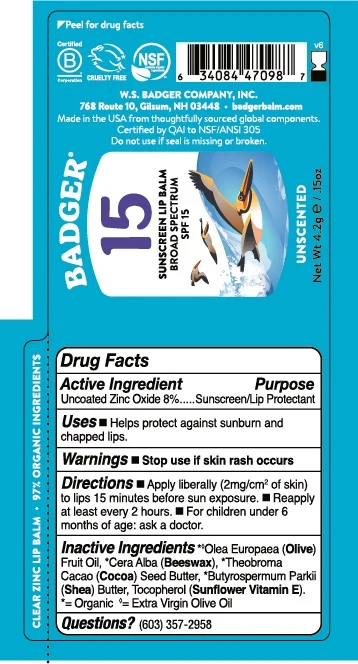 Badger BROAD SPECTRUM SPF 15 Lip Balm 포장