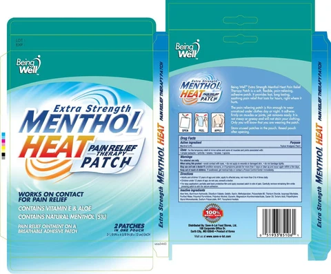 Being Well Extra Strength Menthol Heat 포장