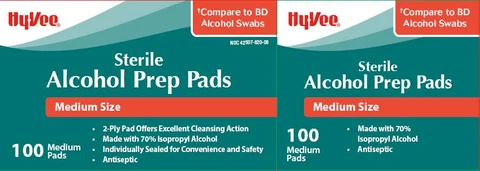 HyVee Alcohol Prep Pads 포장