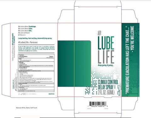 LubeLife Climax Control Delay packaging