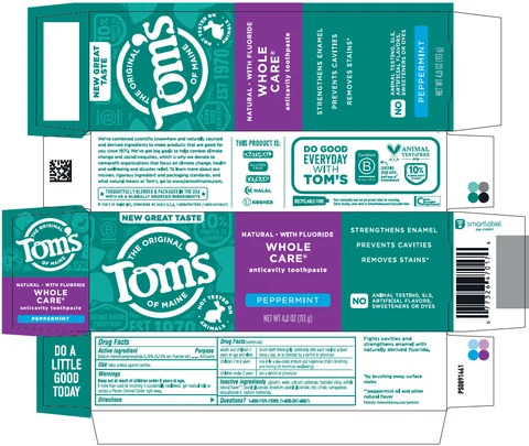 TOMS OF MAINE WHOLE CARE SPEARMINT 포장