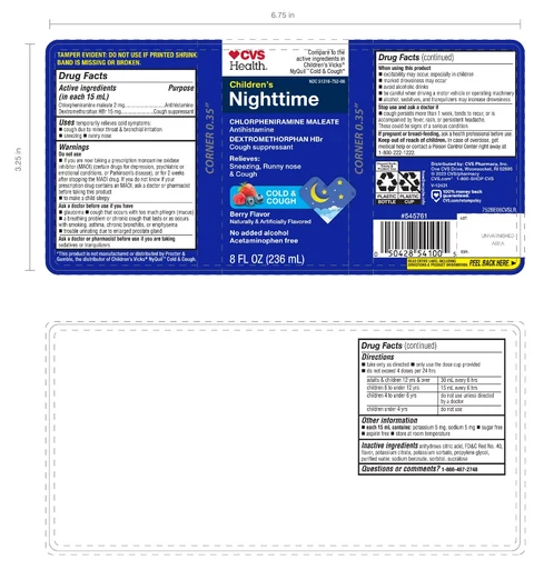 CVS Nighttime ChildrensCold and Cough Multi-Symptom Relief 포장