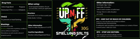 UpSniff Smelling Salts 포장