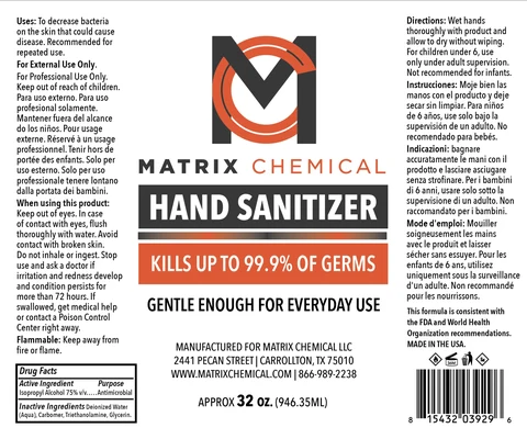 Hand Sanitizer packaging