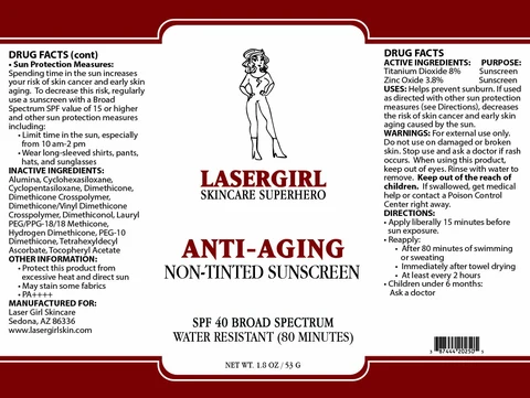 ANTI-AGING NON-TINTED SUNSCREEN 포장
