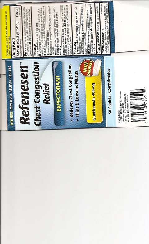 Refenesen Chest Congestion Relief 포장